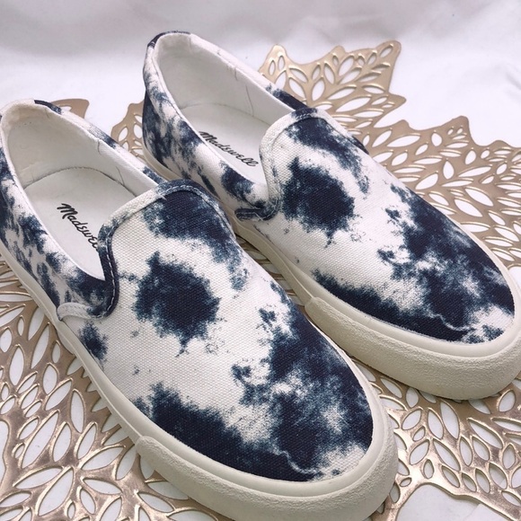 Men’s or Woman’s MADEWELL Tied Dyed Acid Wash Slip On boat Shoes WS 7 MS 5.5 - Picture 1 of 10